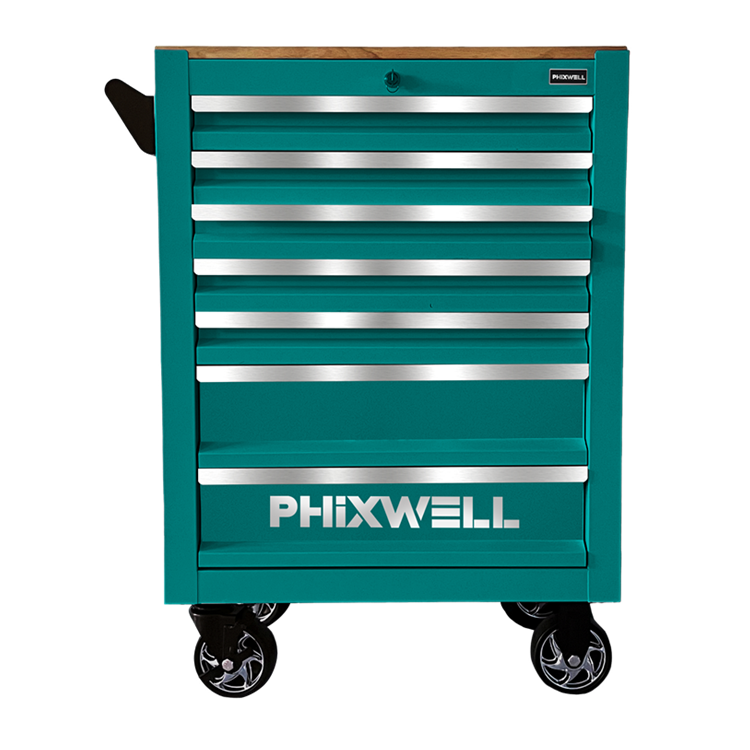 719506 PHIXWELL 7 lådor förvaringsskåp med bänkskiva i trä