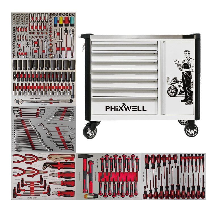719516 PHIXWELL 7 lådor ny modell verktygsskåp