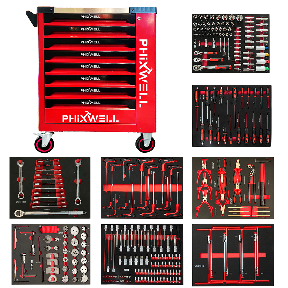 719513 PHIXWELL 8 lådor verktygsskåp