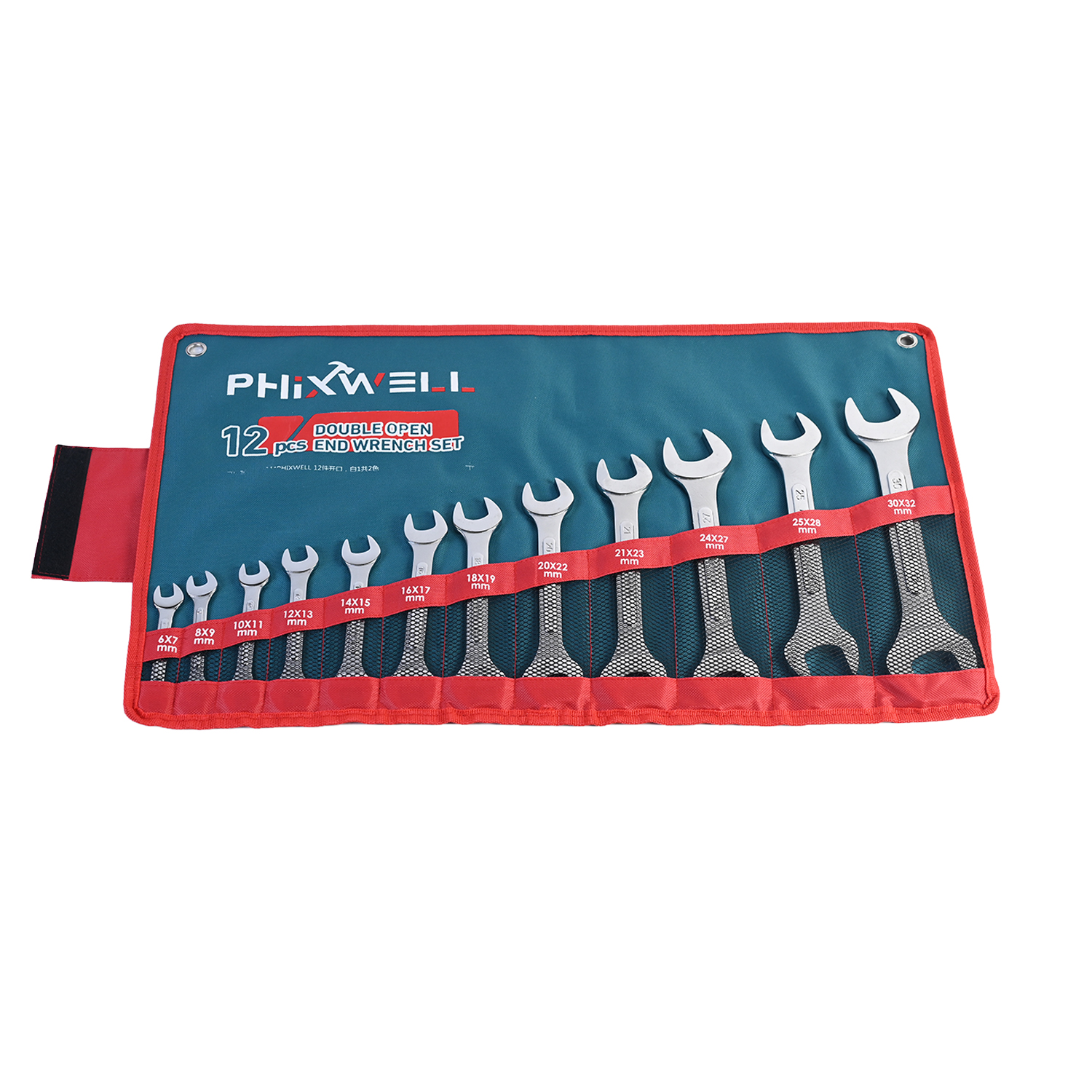 717534 PHIXWELL 12 ST dubbelhövdad räfflad skiftnyckelsats